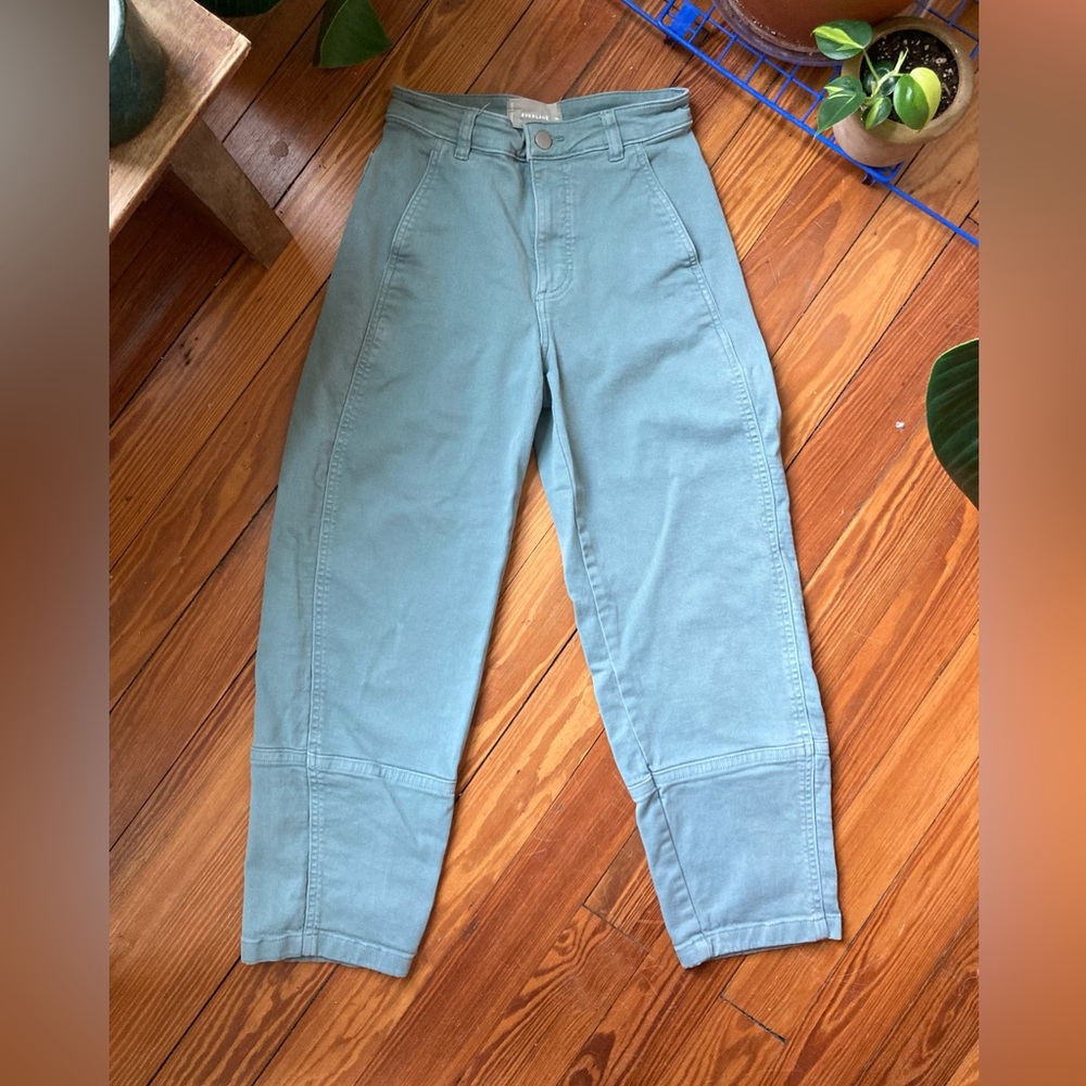 Everlane Barrel Pants 00 light blue